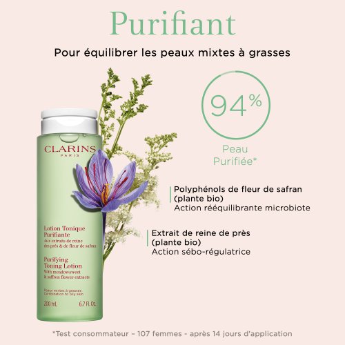 CLARINS-Lotion Tonique Purifiante – Peau mixtes à grasses CLARINS-Lotion Tonique Purifiante – Peau mixtes à grasses